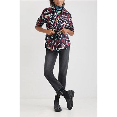 Sobrecamisa acolchada estampada