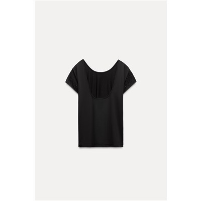POLYAMIDE RHINESTONE TOP