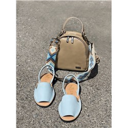 AB.ZAPATOS · 503-8 · NOB celeste+AB.Z · Pelle · mochila NAPA taupe /2 CB-6 celeste (750) АКЦИЯ &##x1f4a5;