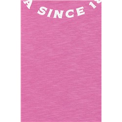 Kız Çocuk Pembe Bisiklet Yaka Crop Tişört