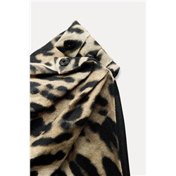 ZW COLLECTION 100% LINEN ANIMAL PRINT DRESS