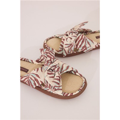 Zapatillas casa rafia print tropical