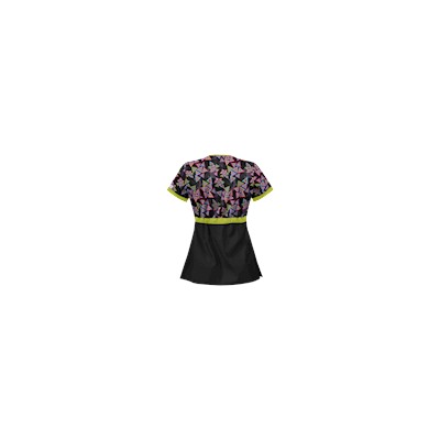 UA Right Angle Black Mock Wrap Scrub Top