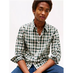 Slim Fit Plaid Print All-Day Shirt
