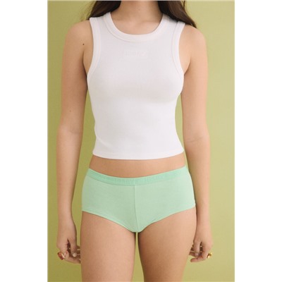 Pack 2 bragas bóxer blanco, verde