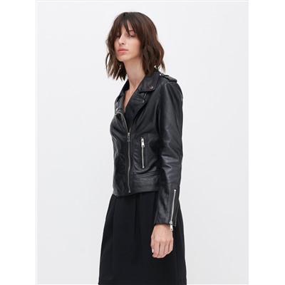 Lederjacke im Biker-Stil