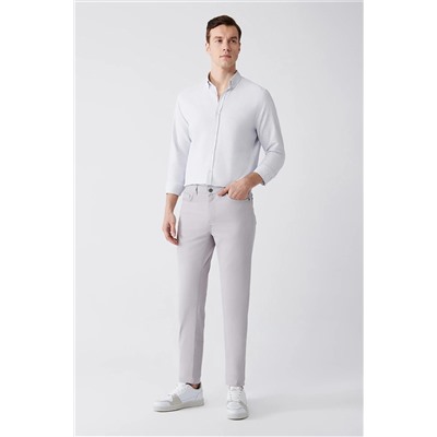 Avva Erkek Taş Armürlü Esnek 5 Cepli Slim Fit Dar Kesim Kanvas Pantolon E003055