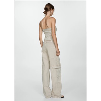 Jeans cargo bolsillos