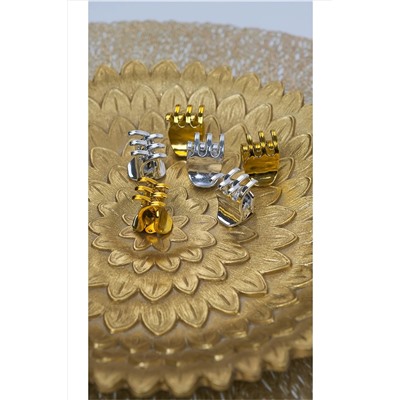 Monalisa Kadın 6lı Gold Gümüş Mandal Toka Set 8909878880
