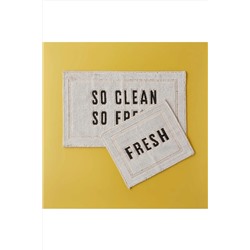Bella Maison Clean Fresh Paspas Takımı Beyaz (60x100 - 50x60 Cm) 23161