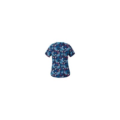 UA Mystic Garden Navy V-Neck Print Scrub Top
