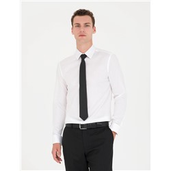Beyaz Slim Fit Uzun Kollu Basic Gömlek