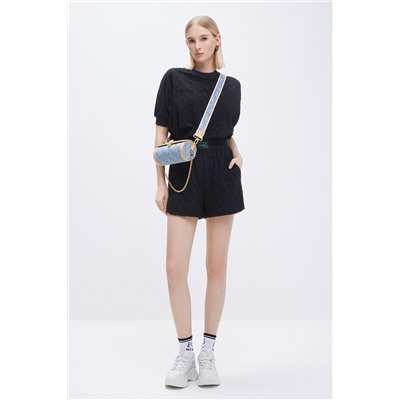 Short de tiro alto Negro