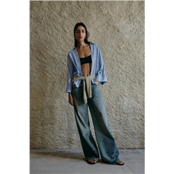 Z1975 WIDE-LEG MID-WAIST JEANS WITH SIDE SEAMS