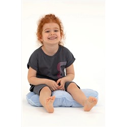 Kız Çocuk Antrasit Pijama Takımı