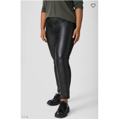 Leggings - Lederimitat