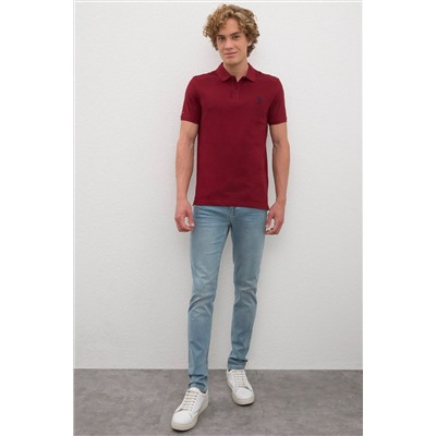 Erkek Plum Basic Polo Yaka Tişört