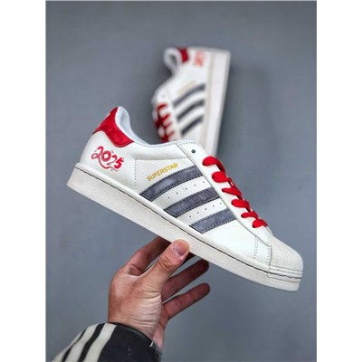 CLOT x Adida*s Originals Superstar ”Золотой год змеи" от кобренда Shell Head из мягкой кожи классического белого цвета арт. 120125