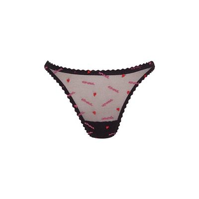 Tanga tul negro bordado