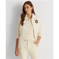 Lauren Crest-Patch Quilted Vest