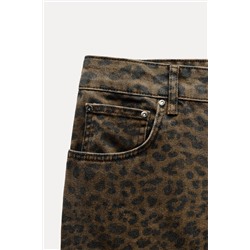 ZW COLLECTION ANIMAL PRINT RELAXED LOW-RISE JEANS