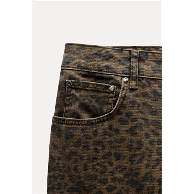 ZW COLLECTION ANIMAL PRINT RELAXED LOW-RISE JEANS