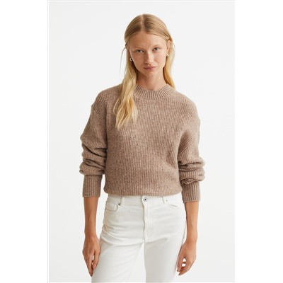 Gerippter Pullover