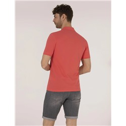Pembe Slim Fit Polo Yaka Basic Tişört