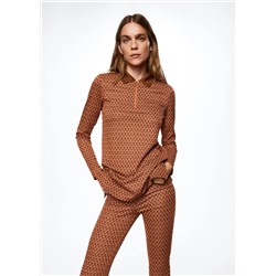 Pantalón flare estampado -  Mujer | MANGO OUTLET Melilla
