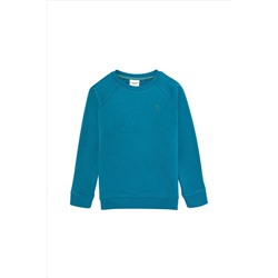 Erkek Çocuk Petrol Basic Sweatshirt