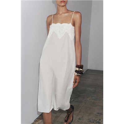 ZW COLLECTION EMBROIDERED STRAPPY DRESS