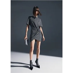 Vestido lúrex nudo REF. 37089076-XLURO-LM