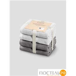 ESTIA МАРТОС бел/св-сер К-т полотенец 50х80-2/50х80-2, 100% хлопок, 500 г/м2