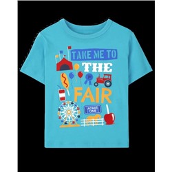 Baby And Toddler Boys Fair Graphic Tee - Blue Atoll