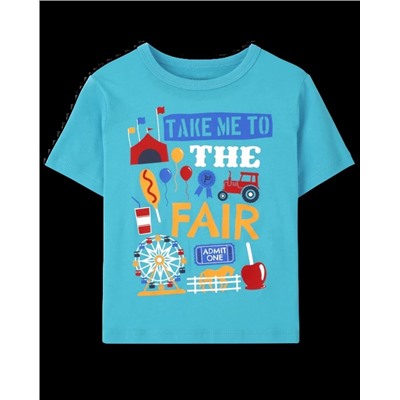 Baby And Toddler Boys Fair Graphic Tee - Blue Atoll