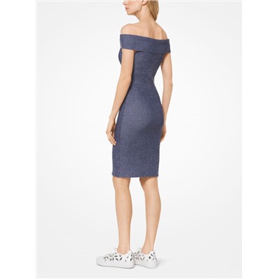 MICHAEL MICHAEL KORS Ribbed Knit Off-the-Shoulder Dress