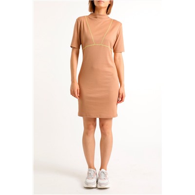 Vestido recto Marrón claro