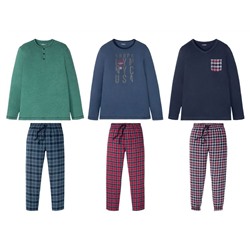 LIVERGY® Pyjama Herren, mit Bindeband, mit Baumwolle