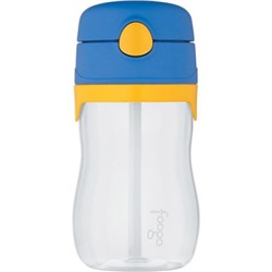 THERMOS FOOGO 11-Ounce Straw Bottle, Blue/Yellow