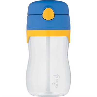 THERMOS FOOGO 11-Ounce Straw Bottle, Blue/Yellow