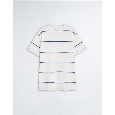 Striped T-shirt, Men, White