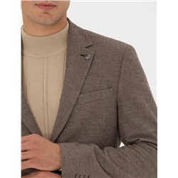 Kahverengi Slim Fit Ceket