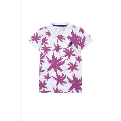 Erkek Çocuk Menekşe Polo Yaka Tişört