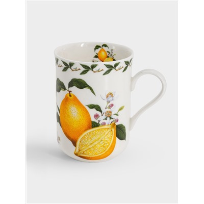 Кружка, 300 мл, фарфор F, белая, Лимон, Orchard Fruits