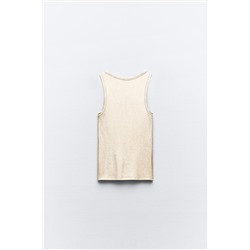 RIBBED METALLIC T-SHIRT