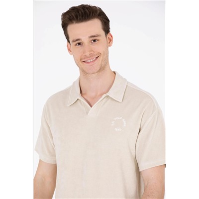 Erkek Taş Comfort Polo Yaka Tişört