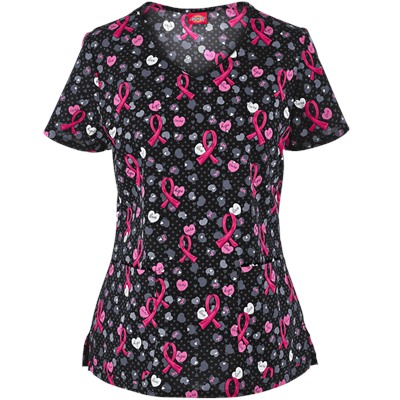 Dickies EDS Scrubs Love Is The Cure Print Top