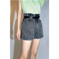 Short vaquero Negro