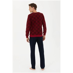 Erkek Bordo Pijama Takımı