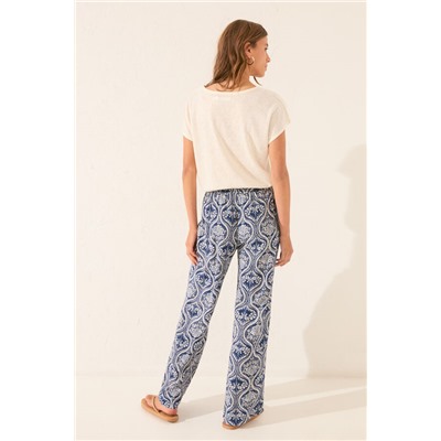 Pantalón largo estampado allover